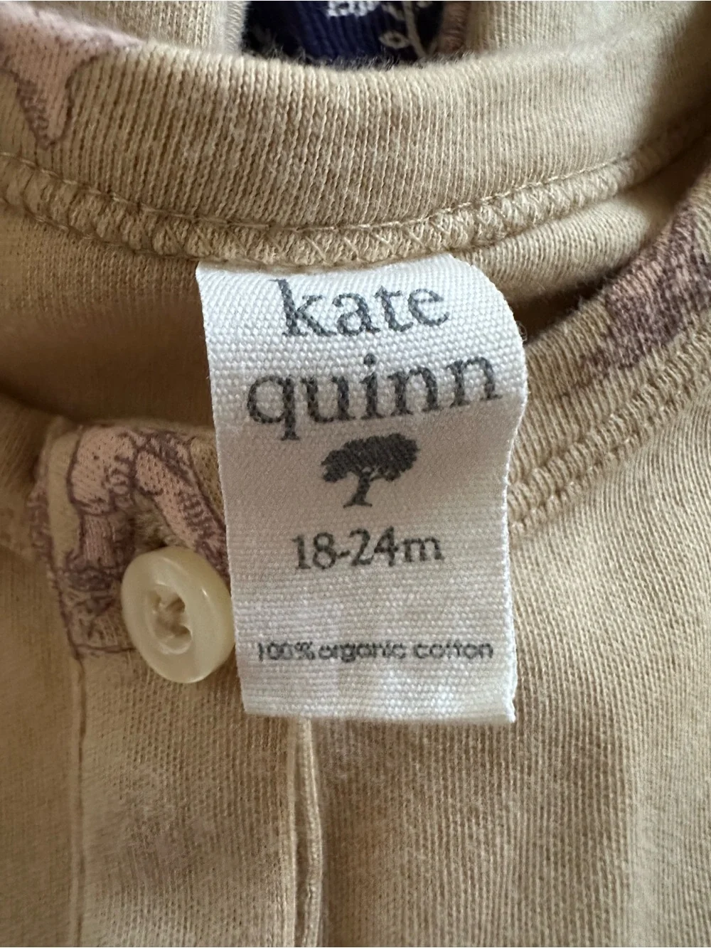 Kate Quinn Pig Piglets Mustard Baby Romper Jumpsuit 18-24M 100% Cotton